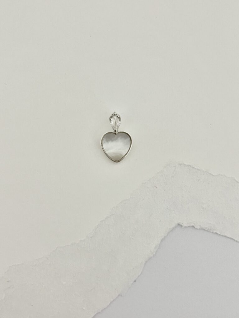 Pendente Amor e Ponto Mini (Madrepérola e Topázio Incolor)